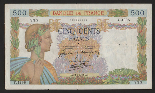 Francia 500 franchi - 500,