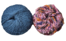 Filato di lana morbido blu 1,7