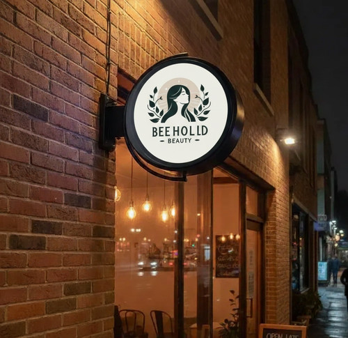 360 rotating light box sign - 360°,
