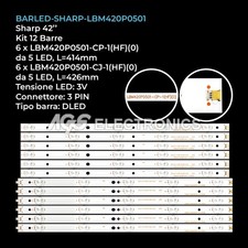 KIT 12 BARRE STRIP 5 LED TV