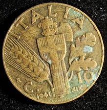 Moneta centesimi del 1941 - moneta,