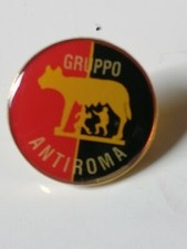 Spilla Ultras Gruppo Anti Roma Milan Curva Sud Milano No Sciarpa Adesivo Toppa