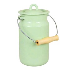 Lattiera smaltata verde