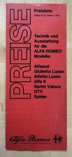 Brochure Listino Prezzi Alfa