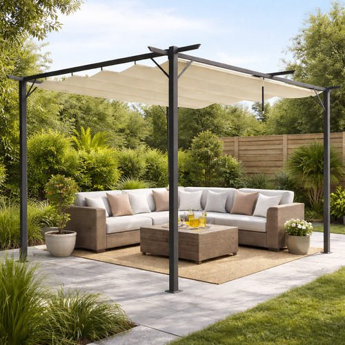 Pergola gazebo retrattile 3x3 - pergola,