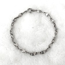 Tiffany&co. Bracciale maglia ovale cuore puff argento 925 vintage usato Giappone