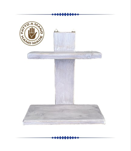Mensola due ripiani legno - a,