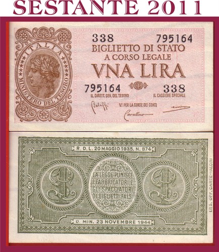 Italia italy 1 lira - italy,,