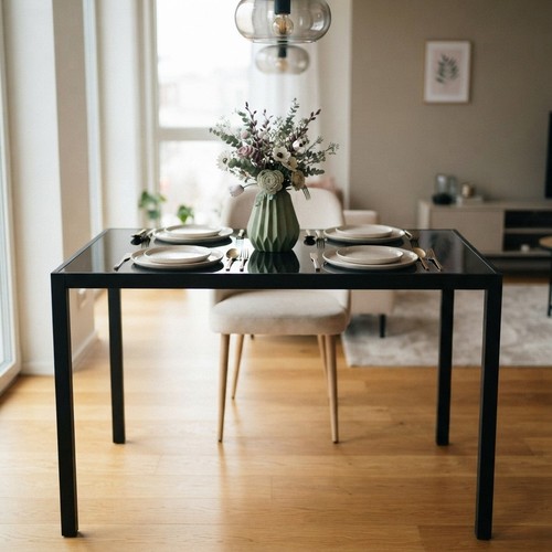Elegante tavolo pranzo nero - da,