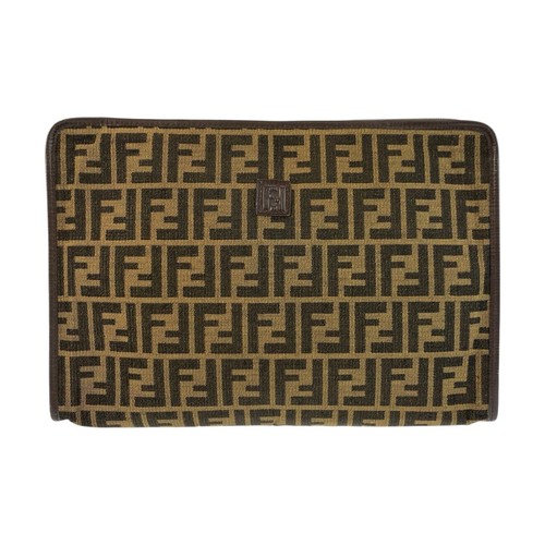 Fendi borsa pochette zucca - pochette,