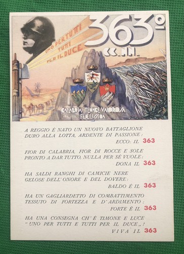 Cartolina militare milizia - cartolina,