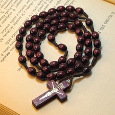 Rosario in legno laccato