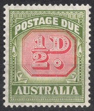SGD119 1956 1/2 d AUSTRALIA affrancatura dovuta anni 50 piccola corona e C di A multiplo MNH