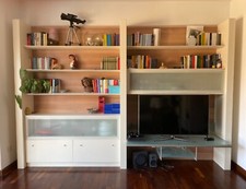 Libreria Porta TV Lago Bianca e Legno