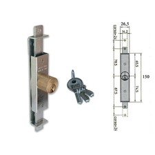 Viro 8301 Serratura Cancelletto Riducibile in Acciaio - Sicurezza Regolabile