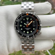 STEELDIVE SD1975 Automatico Diver Orologio Seiko Tuna NH35 Movimento Arancione