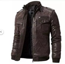 Giacca Moto Uomo Biker Vintage