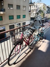 Bicicletta city bike donna 26" rosa con seggiolino bimbo e cestino – ottime cond