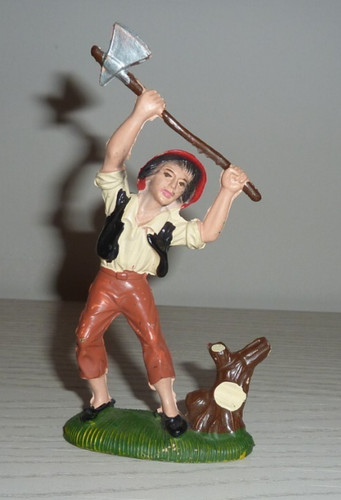 Pastore taglialegna statuina - taglialegna,