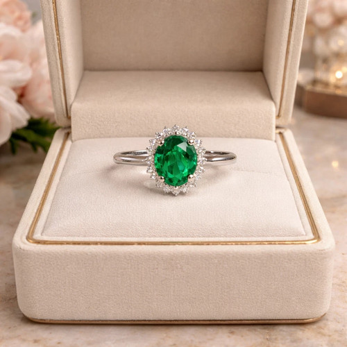 Anello taglio ovale - 3,00, ct