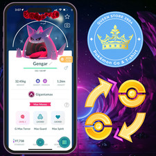 Pokémon TRADE—GO|| Shiny Gigantamax Gengar — Registrato 20k Polveri di Stelle —Digitale