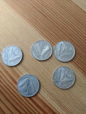 Lotto 5 monete 10 lire