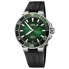 Oris 01 733 7766 4157-07 4 22 64FC Uomo Aquis Data Quadrante Verde Automatico
