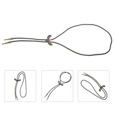  Cravatta in pelle da uomo Cravatta regolabile Bolo Tie Collana vintage con