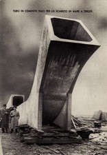 #TRIESTE: SOC. ISTRIANA DEI CEMENTI- TUBO  IN CEMENTO PER LO SCARICO IN MARE