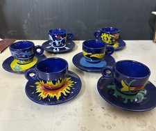 Illy Collection 1994 serie 6 tazzine Trazzine disegnate LUCA TRAZZI firmate