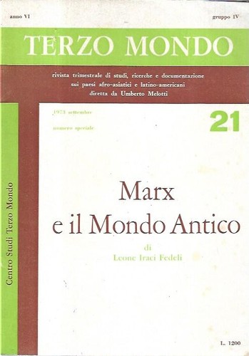 Marx mondo antico - marx, il