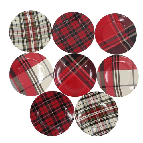 Set piatti tartan - 8, a