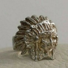 ANELLO ARGENTO 925 UOMO moto harley davidson  indiano capo