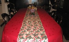 Tovaglia rossa foglia edera