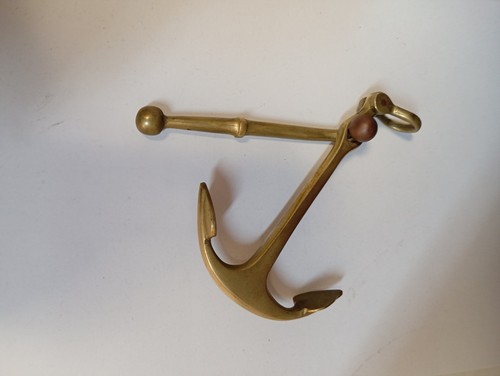 Fermacarte ancora ottone - in,