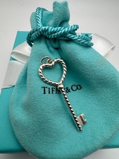 Ciondolo chiave cuore ritorto rosso Tiffany &Co argento sterling 925 Italia