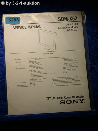 Manuale servizio sony sdm - di,