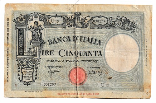 Italy lire 1943 03 - 50,