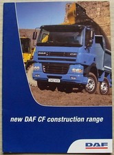 Brochure vendita commerciale DAF CF CONSTRUCTION RANGE CF75 & CF85 aprile 2002
