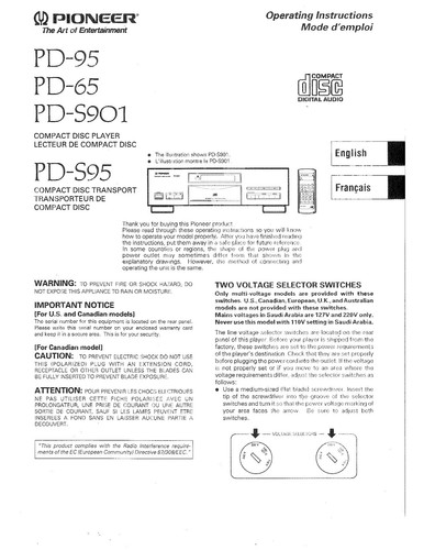 Pioneer pd s95 cd - pioneer, pd-95
