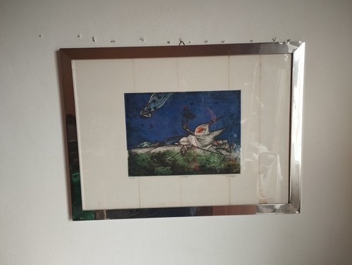 Quadro con litografia - con, colori
