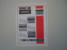 advertising Pubblicità 1967 RADIO GRUNDIG RECORD BOY/PRIMA BOY/MUSIC/ELITE