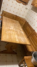 Stanza pranzo completa legno, composta: tavolo sedie piattaia passapanca mobile