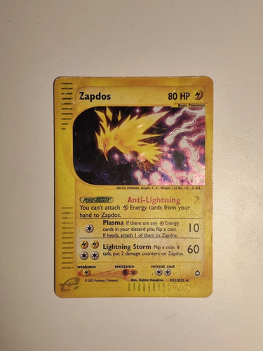 Zapdos holo aquapolis rara - -,