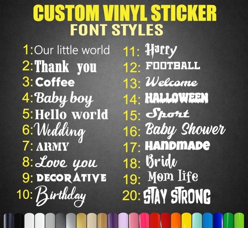 Adesivi vinile nome