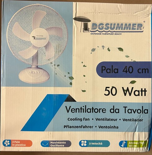 Ventilatore tavolo 40cm 50 - ventilatore, da