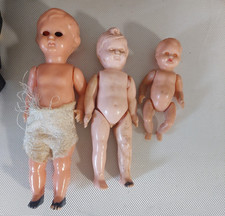 MINI bambole  anni 50-60, celluloide-QUERZOLA-GUGLIELMI  Made In Italy-- (BC1)