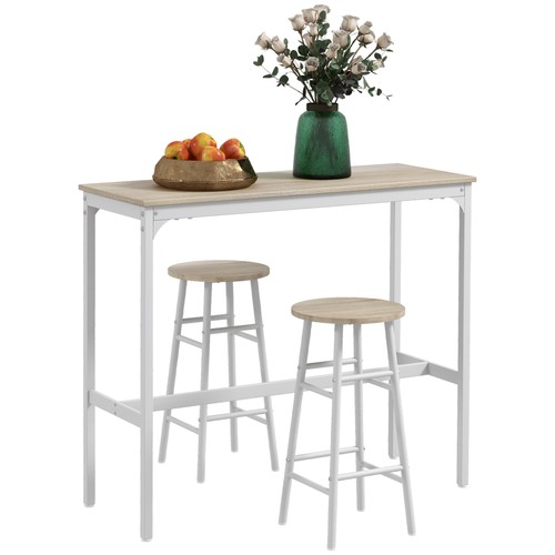 Homcom set tavolo alto 2 - set,