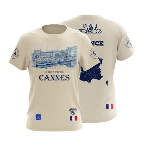 Shirt cannes francia grafica - t-shirt,