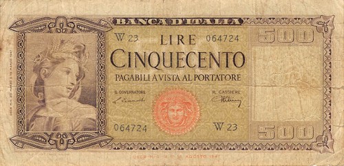 Italia 500 lire 8 1947 - *,